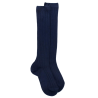 Children's soft cotton ribbed knee-high socks - Blue