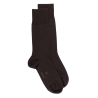 Men's wool and cotton plain socks - Brown Chocolate