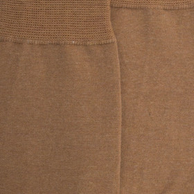 Men's wool and cotton plain socks - Camel | Doré Doré