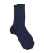 Comfort cotton socks without elasticated top - Navy blue