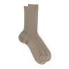 Comfort cotton socks without elasticated top - Dark beige