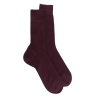 Men's 100% mercerised cotton lisle ribbed socks - Burgundy