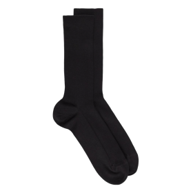Men's comfort cotton socks with elastic-free edges - Black | Doré Doré