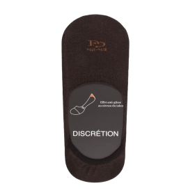 Cotton footlets with non-slip effect at the heel - Brown | Doré Doré