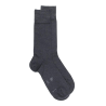Men's cotton lisle and polyamide jersey knit socks - Dark grey | Doré Doré