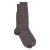 Men's wool and cotton jersey knit socks - Taupe grey