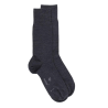 Men's wool and cotton jersey knit socks - Dark grey