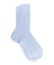 Men's 100% mercerised cotton lisle ribbed socks - Light blue