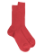 Men's merino wool ribbed socks - Red