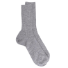 Men's merino wool ribbed socks - Oxford grey