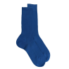 Men's 100% mercerised cotton lisle ribbed socks - Cosmos blue | Doré Doré