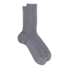 Comfort cotton socks without elasticated top - Mid grey