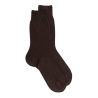 Men's fine mercerised cotton lisle jersey knit socks - Brown