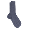 Men's merino wool ribbed socks - Denim blue