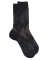 Men's merino wool argyle pattern socks - Black