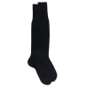 Men's cotton lisle jersey knit knee-high socks - Black