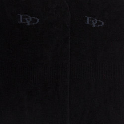 Cotton footlets with non-slip effect at the heel - Black | Doré Doré