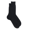 Men's fine mercerised cotton lisle jersey knit socks - Black
