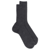 Men's merino wool ribbed socks - Dark grey