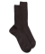 Men's merino wool ribbed socks - Chocolate brown