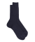 Men's merino wool ribbed socks - Dark blue