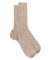 Men's merino wool ribbed socks - Dark beige