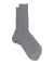 Men's 100% mercerised cotton lisle ribbed socks - Medium grey