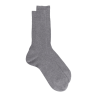 Men's 100% mercerised cotton lisle ribbed socks - Medium grey | Doré Doré