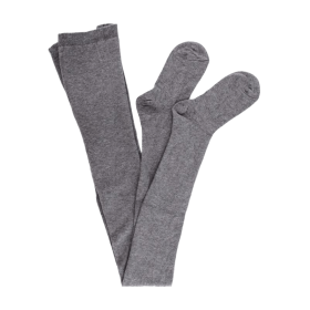 Children's soft cotton jersey knit tights - Grey | Doré Doré