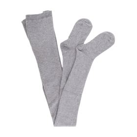 Children's soft cotton jersey knit tights - Mid grey | Doré Doré