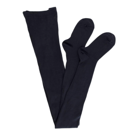 Children's soft cotton jersey knit tights - Dark blue | Doré Doré