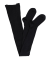 Children's soft cotton jersey knit tights  - Black