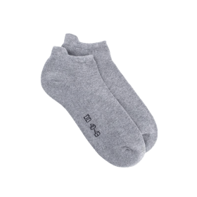 Men's sport sneaker socks in cotton with terry sole - Grey | Doré Doré
