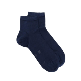 Men's cotton lisle and polyamide sneaker socks - Blue | Doré Doré