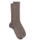 Men's comfort cotton socks with elastic-free edges - Light brown