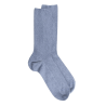 Men's comfort cotton socks with elastic-free edges - Navy blue