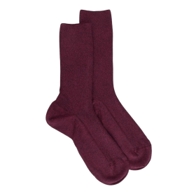 Women's comfort cotton socks with elastic-free edges - Pflaume | Doré Doré