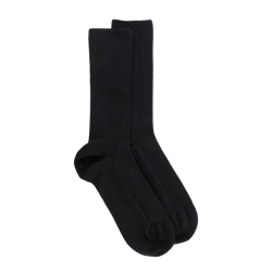 Women's comfort cotton socks with elastic-free edges - Black | Doré Doré