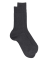 Men's 100% mercerised cotton lisle ribbed socks - Dark grey