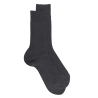 Men's 100% mercerised cotton lisle ribbed socks - Dark grey