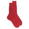 Men's 100% mercerised cotton lisle ribbed socks - Red | Doré Doré