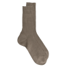 Men's 100% mercerised cotton lisle ribbed socks - Green-brown