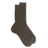 Men's 100% mercerised cotton lisle ribbed socks - Khaki