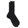 Men's 100% mercerised cotton lisle ribbed socks - Black
