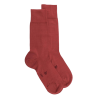 Men's cotton lisle and polyamide jersey knit socks - Brick-red | Doré Doré