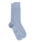 Men's cotton lisle and polyamide jersey knit socks - Ice blue