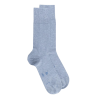 Men's cotton lisle and polyamide jersey knit socks - Ice blue | Doré Doré