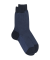 Men's mercerised cotton lisle caviar socks - Blue