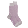 Men's mercerised cotton lisle caviar socks - Grey & pink | Doré Doré