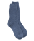 Women's wool and cashmere socks - Denim blue